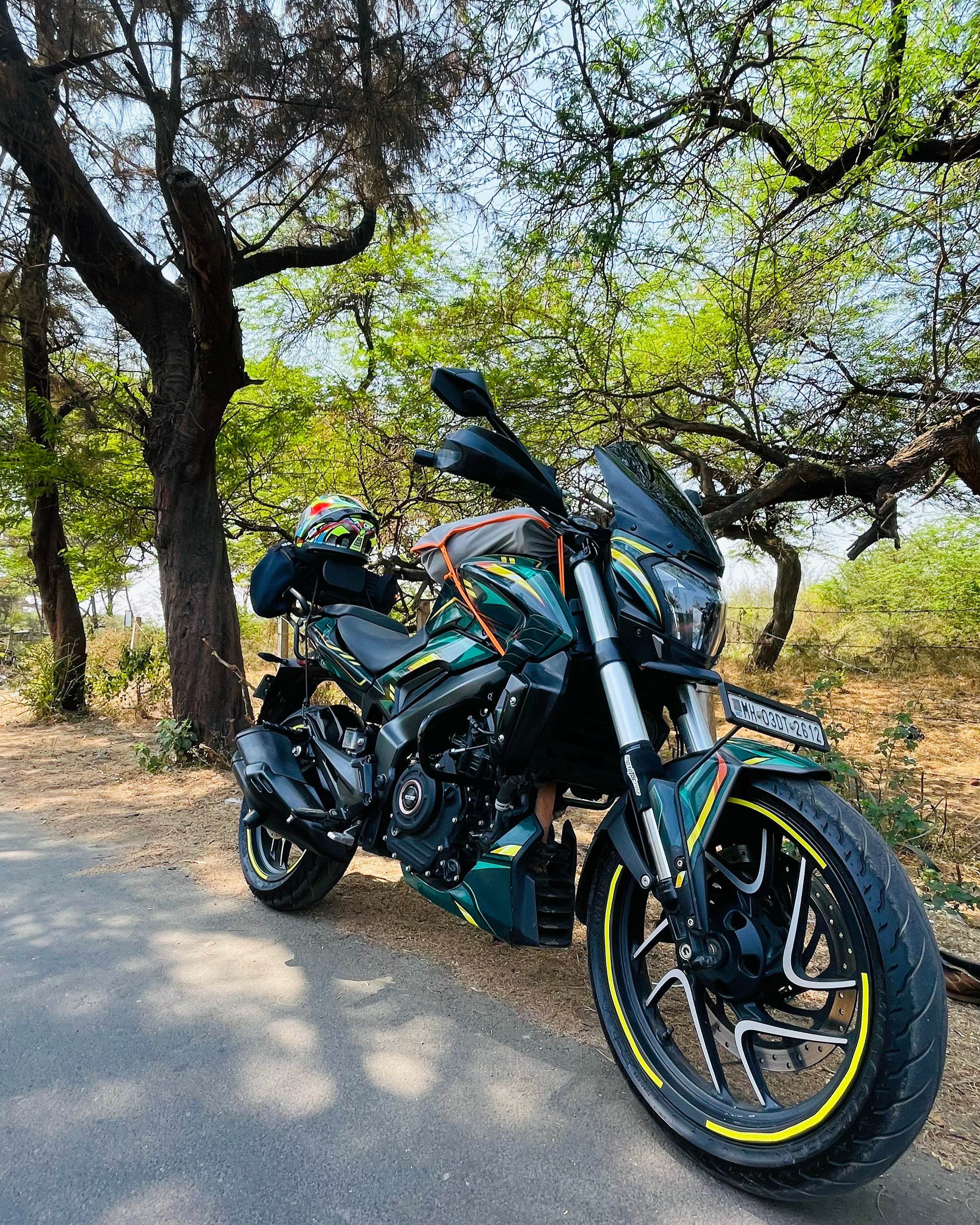 Custom number plate, tank bag loaded